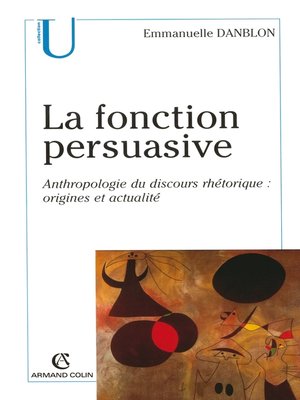 cover image of La fonction persuasive